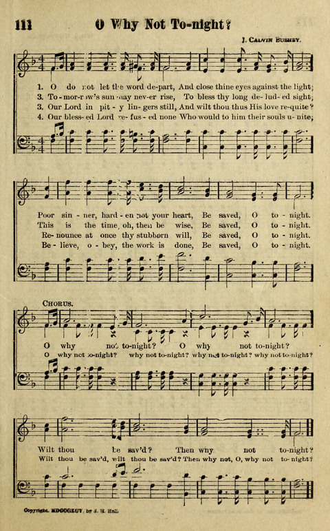 Hosannas to the King: A collection of Gospel Hymns suited to Church, Sunday School and Evangelistic Services page 113