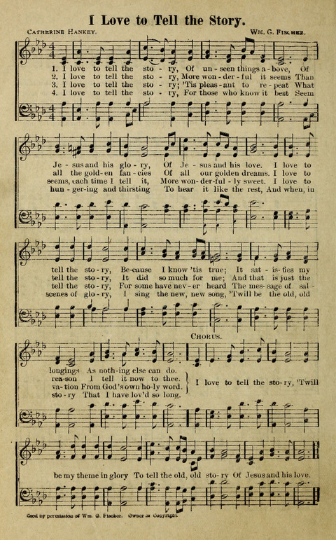 Hosannas to the King: A collection of Gospel Hymns suited to Church, Sunday School and Evangelistic Services page 124
