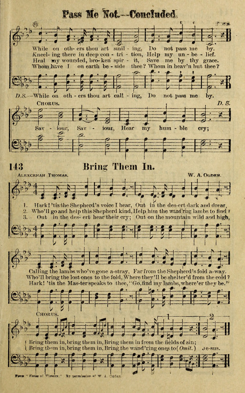 Hosannas to the King: A collection of Gospel Hymns suited to Church, Sunday School and Evangelistic Services page 139