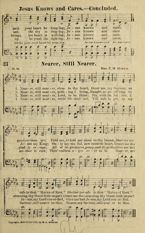 Hosannas to the King: A collection of Gospel Hymns suited to Church, Sunday School and Evangelistic Services page 31