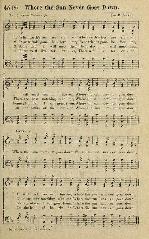 Hosannas to the King: A collection of Gospel Hymns suited to Church, Sunday School and Evangelistic Services page 47