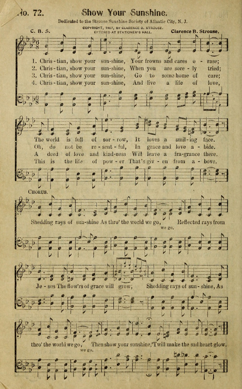 Hosannas to the King: A collection of Gospel Hymns suited to Church, Sunday School and Evangelistic Services page 74