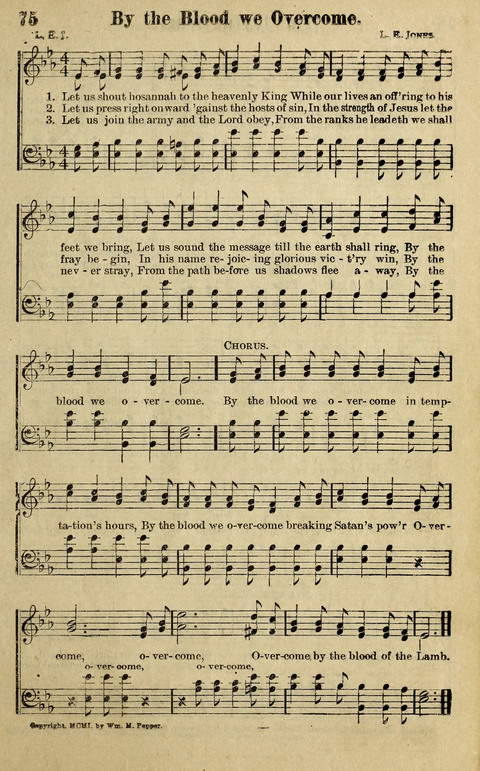 Hosannas to the King: A collection of Gospel Hymns suited to Church, Sunday School and Evangelistic Services page 77