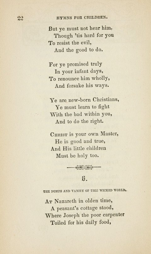Hymns for Little Children: by the author of "The Lord of the Forest", "Verses for Holy Seasons", and "Baron