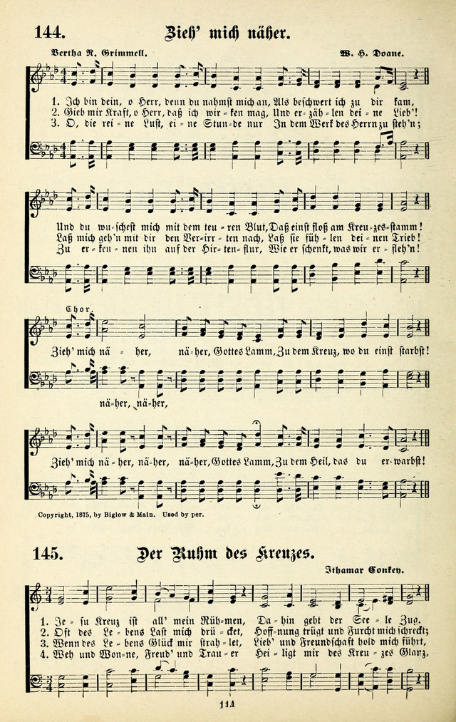 Heils-Lieder, eine Sammlung Geistlicher Lieder für Sonntagsschulen, Jugendvereine page 112