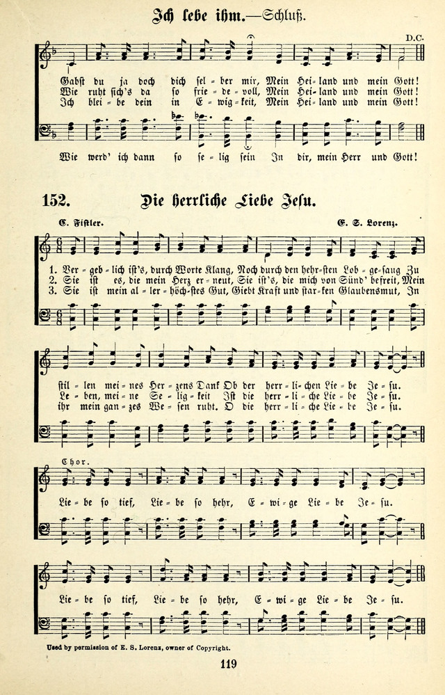 Heils-Lieder, eine Sammlung Geistlicher Lieder für Sonntagsschulen, Jugendvereine page 117