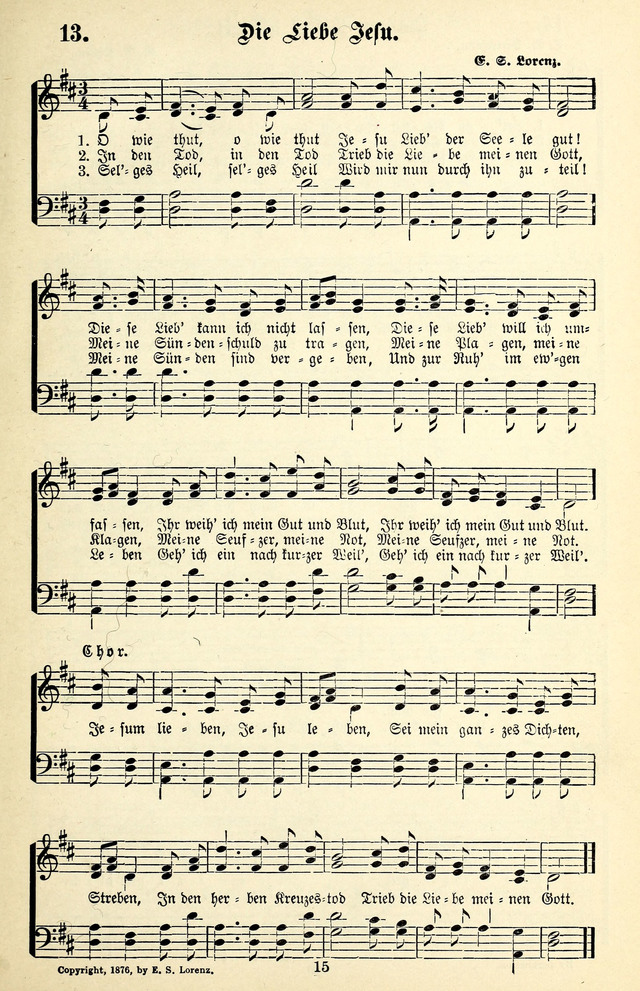 Heils-Lieder, eine Sammlung Geistlicher Lieder für Sonntagsschulen, Jugendvereine page 13