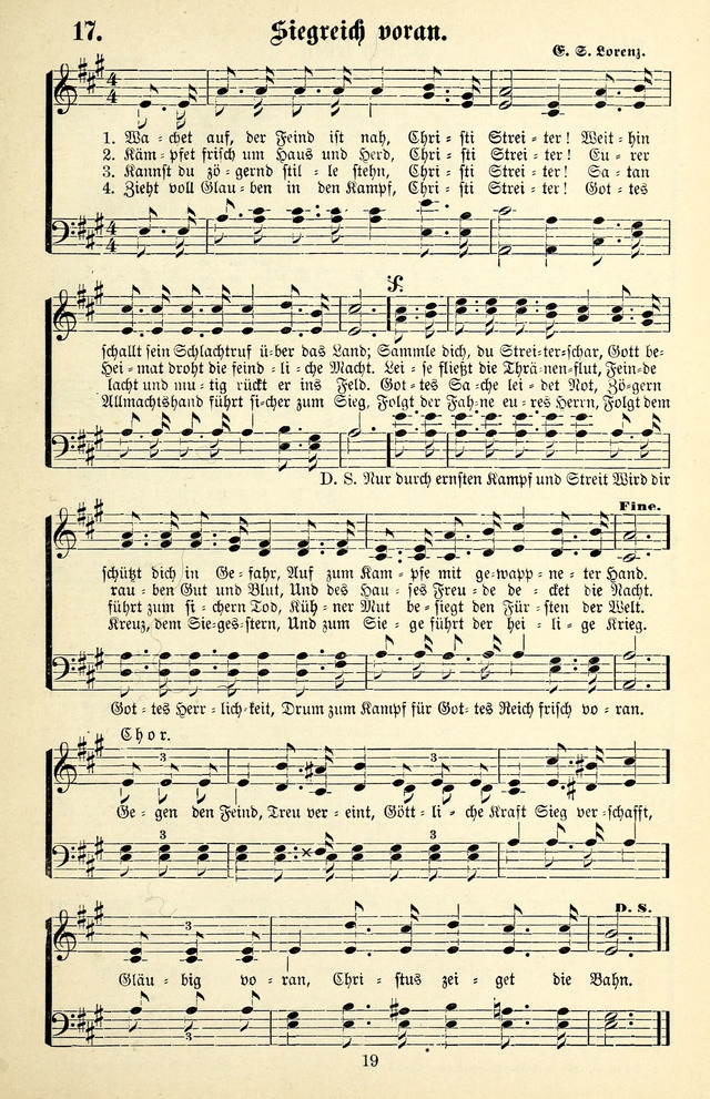 Heils-Lieder, eine Sammlung Geistlicher Lieder für Sonntagsschulen, Jugendvereine page 17