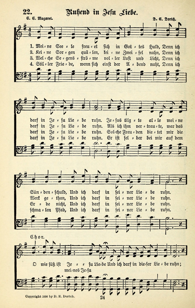 Heils-Lieder, eine Sammlung Geistlicher Lieder für Sonntagsschulen, Jugendvereine page 22