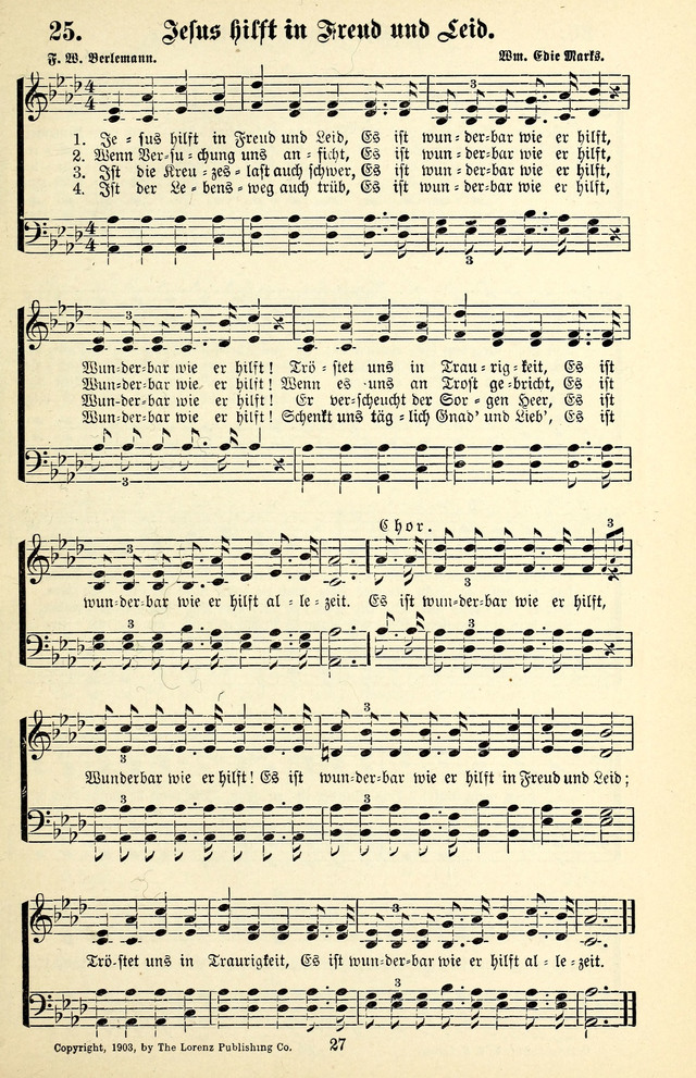 Heils-Lieder, eine Sammlung Geistlicher Lieder für Sonntagsschulen, Jugendvereine page 25