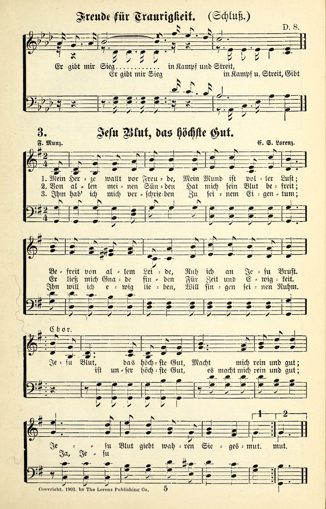 Heils-Lieder, eine Sammlung Geistlicher Lieder für Sonntagsschulen, Jugendvereine page 3