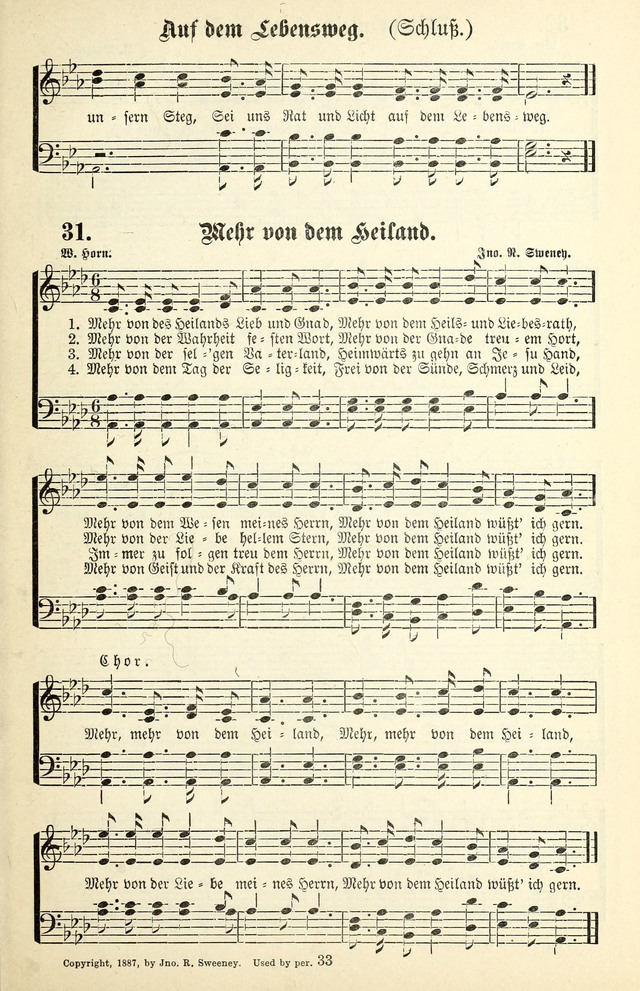 Heils-Lieder, eine Sammlung Geistlicher Lieder für Sonntagsschulen, Jugendvereine page 31