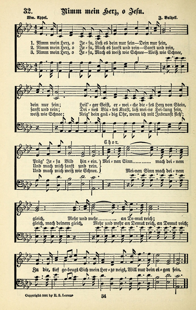 Heils-Lieder, eine Sammlung Geistlicher Lieder für Sonntagsschulen, Jugendvereine page 32