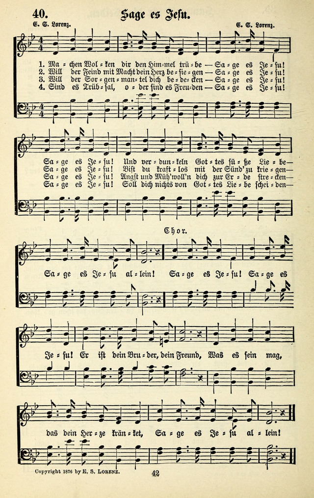 Heils-Lieder, eine Sammlung Geistlicher Lieder für Sonntagsschulen, Jugendvereine page 40