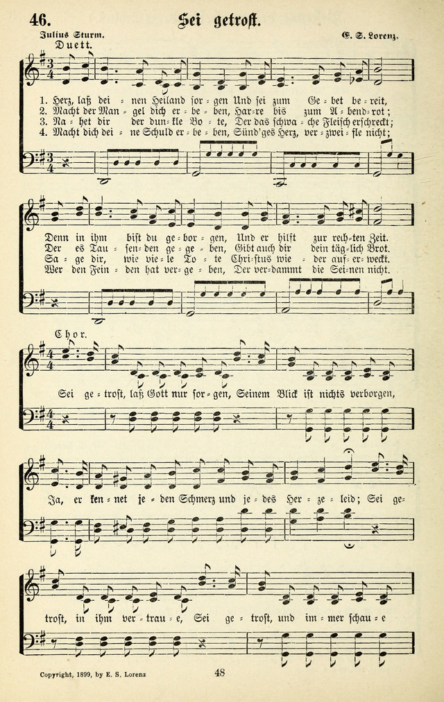 Heils-Lieder, eine Sammlung Geistlicher Lieder für Sonntagsschulen, Jugendvereine page 46