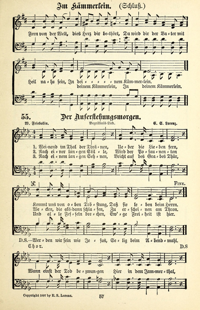 Heils-Lieder, eine Sammlung Geistlicher Lieder für Sonntagsschulen, Jugendvereine page 55