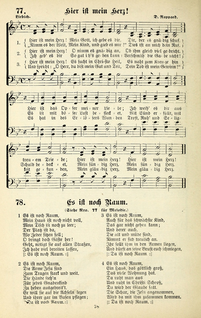 Heils-Lieder, eine Sammlung Geistlicher Lieder für Sonntagsschulen, Jugendvereine page 76