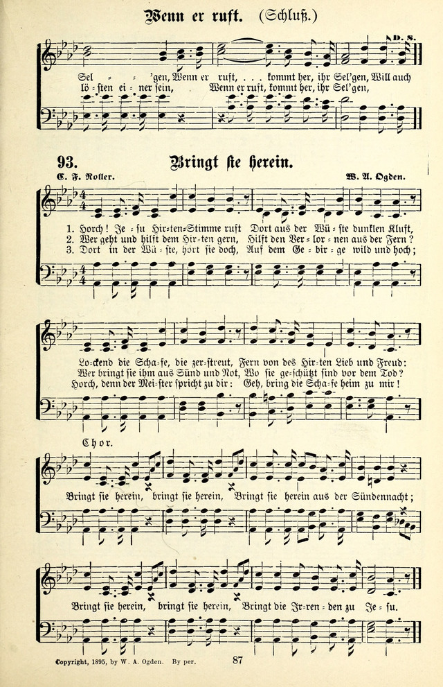 Heils-Lieder, eine Sammlung Geistlicher Lieder für Sonntagsschulen, Jugendvereine page 85