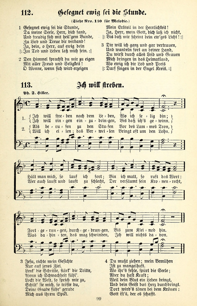 Heils-Lieder, eine Sammlung Geistlicher Lieder für Sonntagsschulen, Jugendvereine page 97