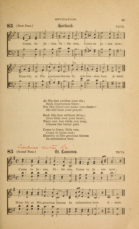 Hymnal with Music for Children page 85