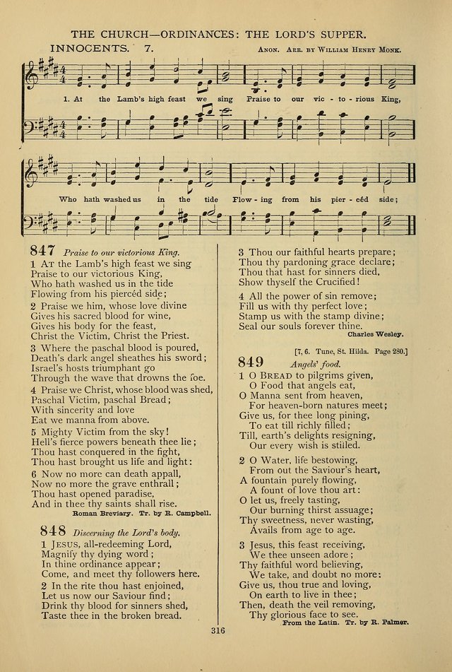 Hymnal of the Methodist Episcopal Church: with tunes page 313