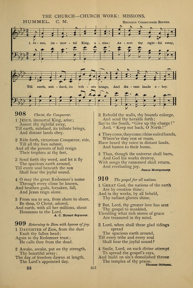 Hymnal of the Methodist Episcopal Church page 334