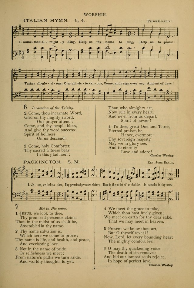 Hymnal of the Methodist Episcopal Church page 4