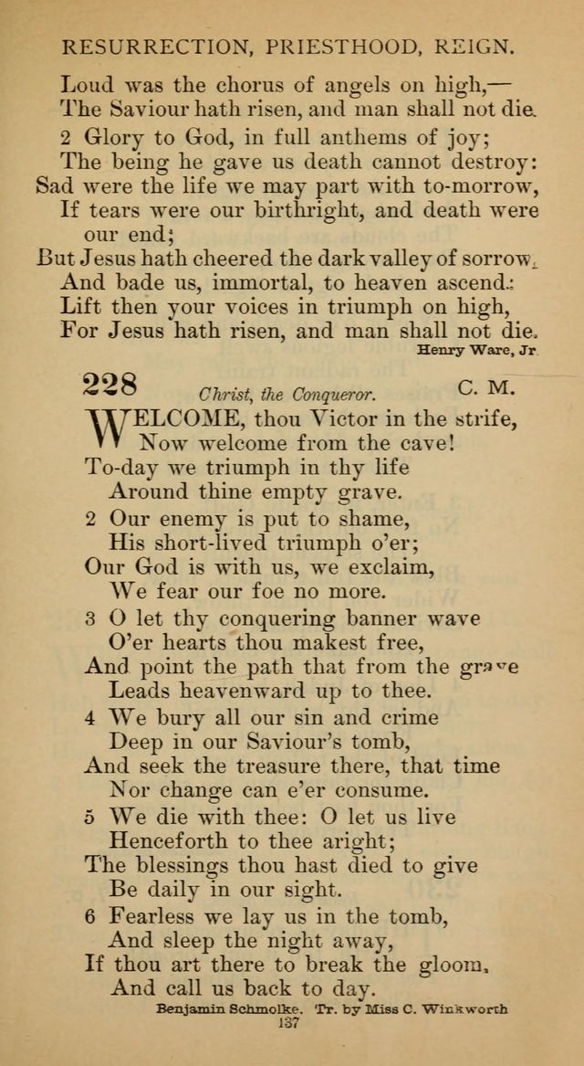 Hymnal of the Methodist Episcopal Church page 137