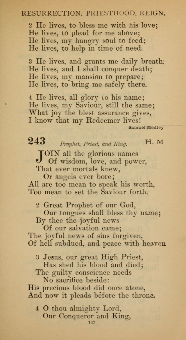 Hymnal of the Methodist Episcopal Church page 147