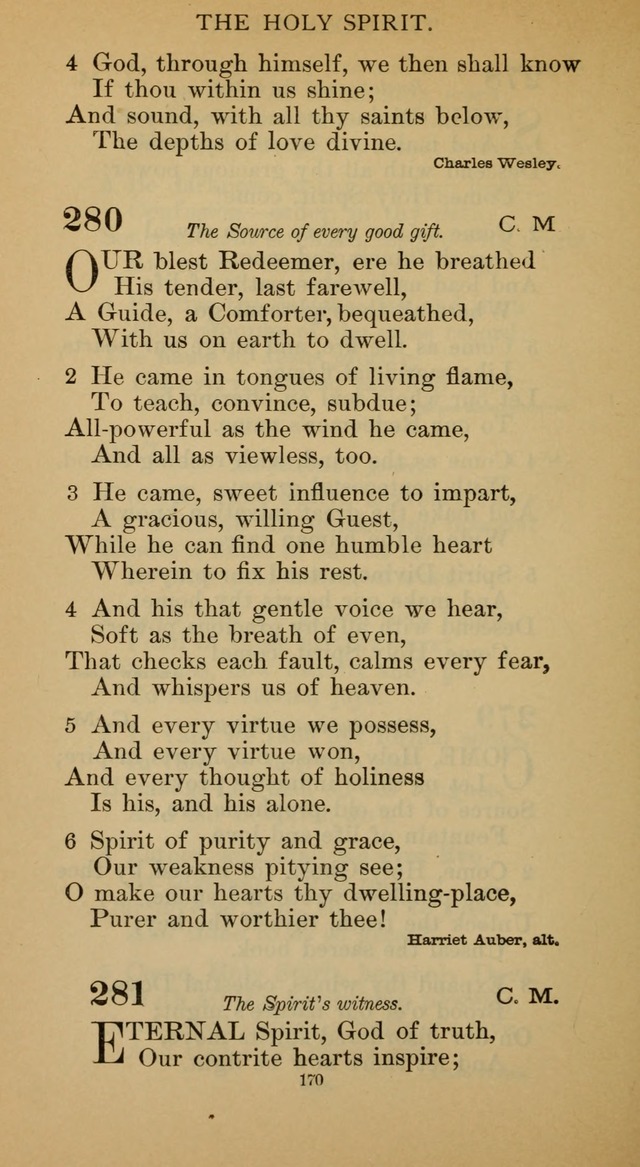 Hymnal of the Methodist Episcopal Church page 170