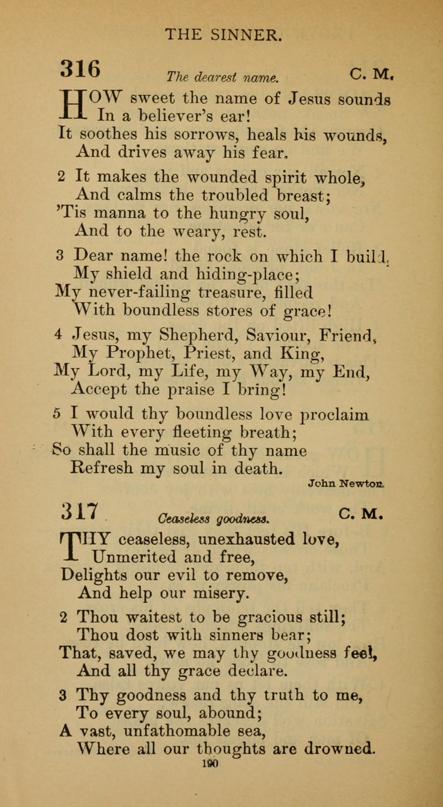 Hymnal of the Methodist Episcopal Church page 190