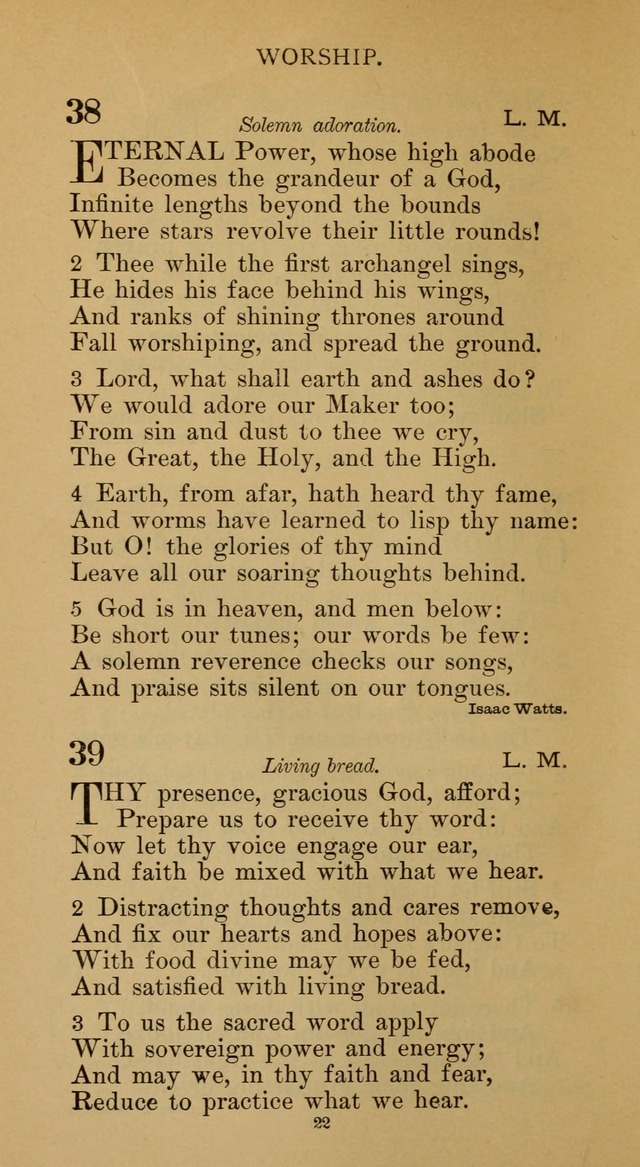 Hymnal of the Methodist Episcopal Church page 22