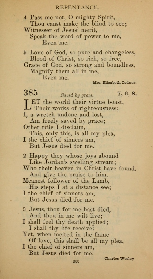 Hymnal of the Methodist Episcopal Church page 233