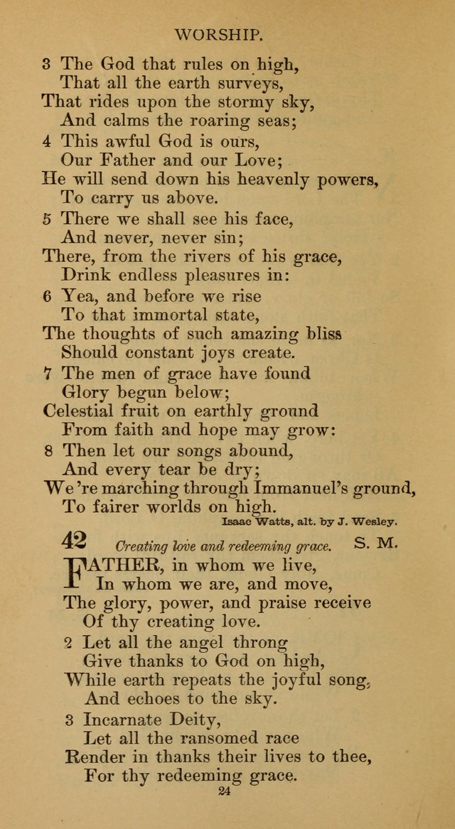 Hymnal of the Methodist Episcopal Church page 24