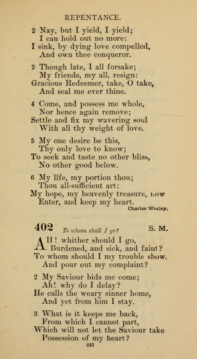 Hymnal of the Methodist Episcopal Church page 243