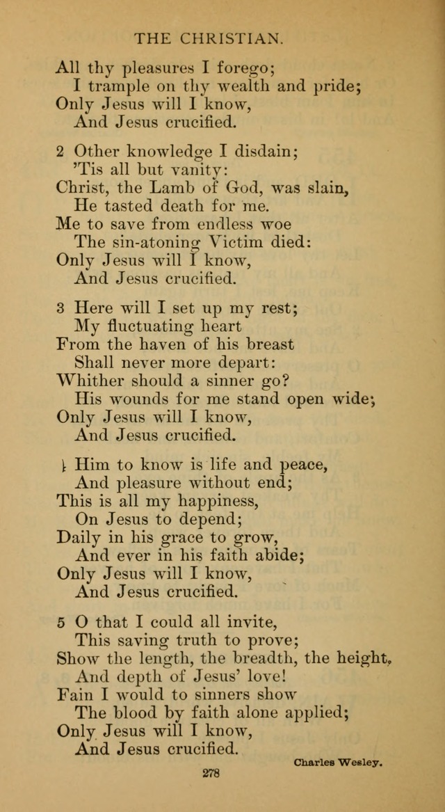 Hymnal of the Methodist Episcopal Church page 278