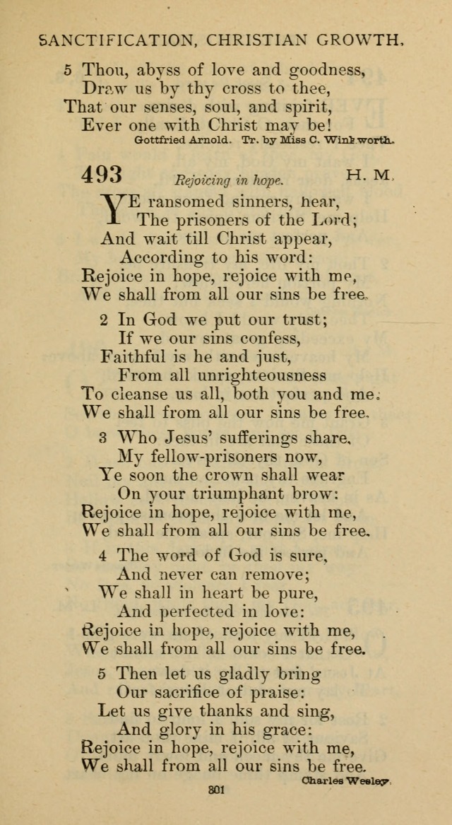 Hymnal of the Methodist Episcopal Church page 301