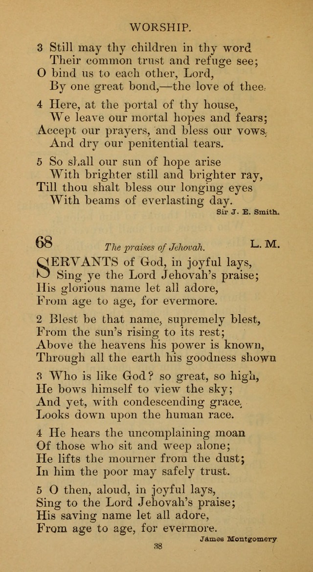 Hymnal of the Methodist Episcopal Church page 38