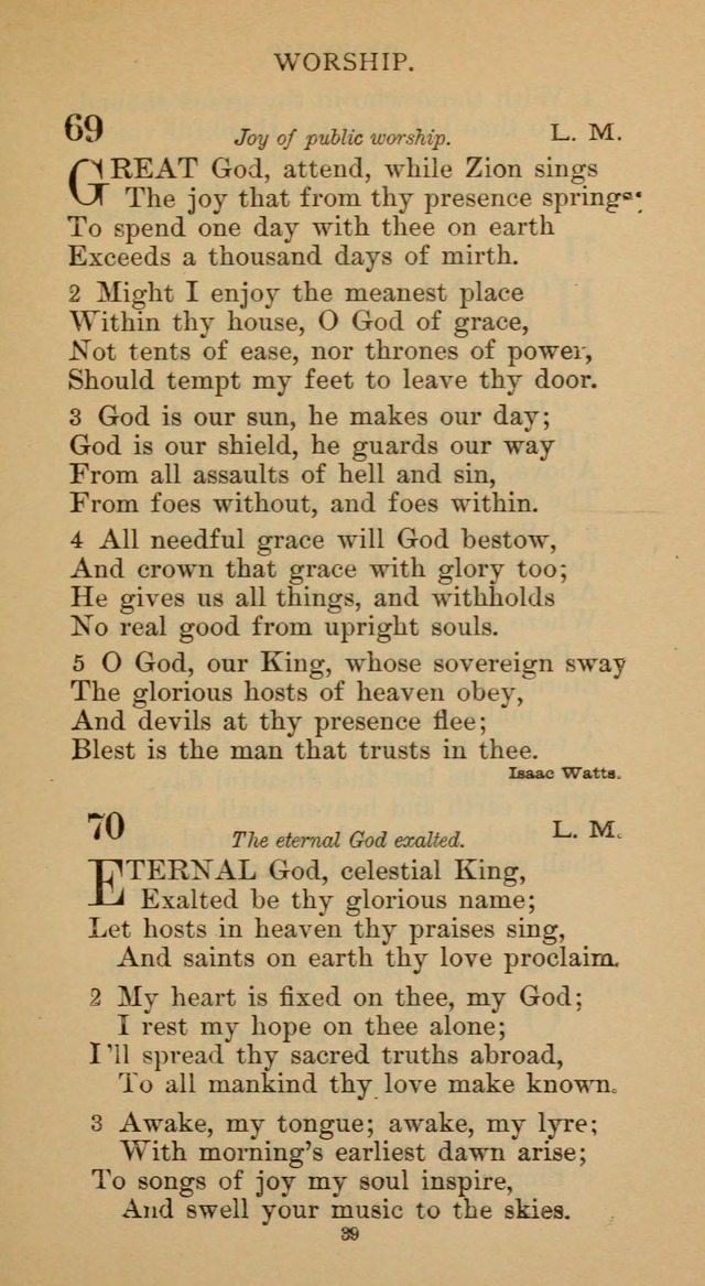 Hymnal of the Methodist Episcopal Church page 39