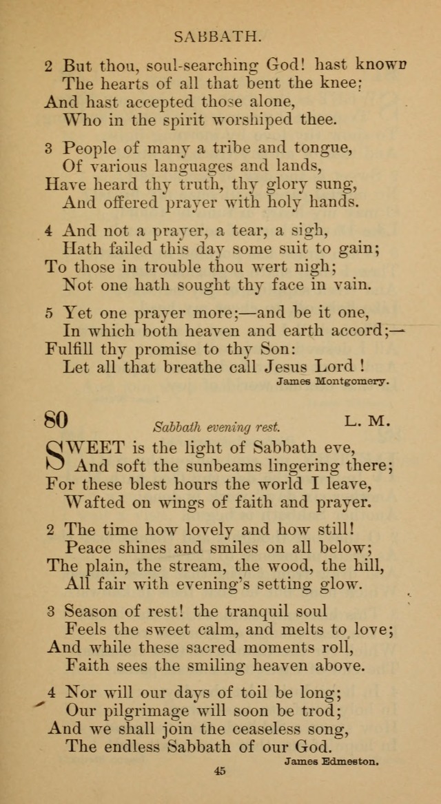 Hymnal of the Methodist Episcopal Church page 45