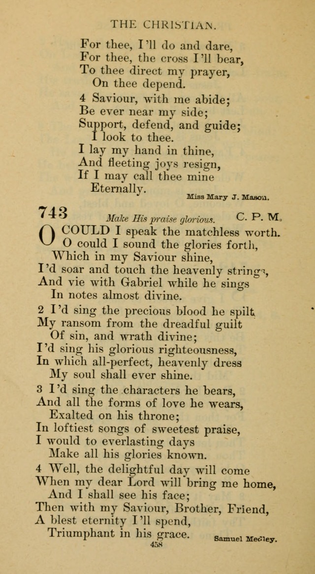 Hymnal of the Methodist Episcopal Church page 458