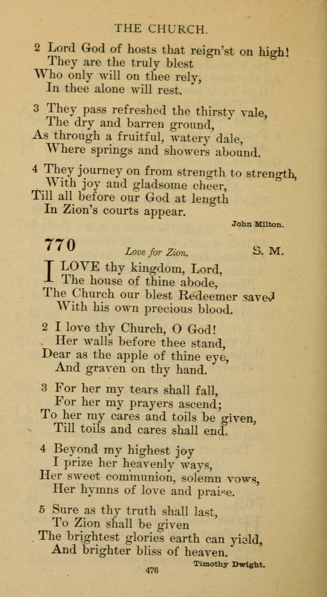 Hymnal of the Methodist Episcopal Church page 476