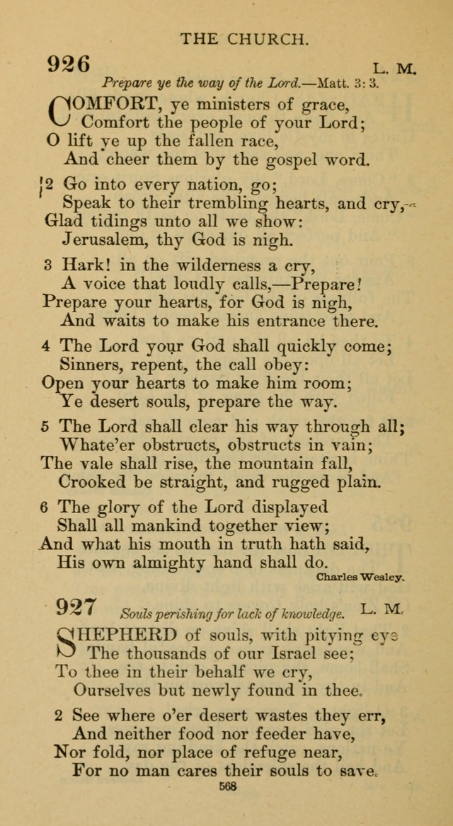 Hymnal of the Methodist Episcopal Church page 568