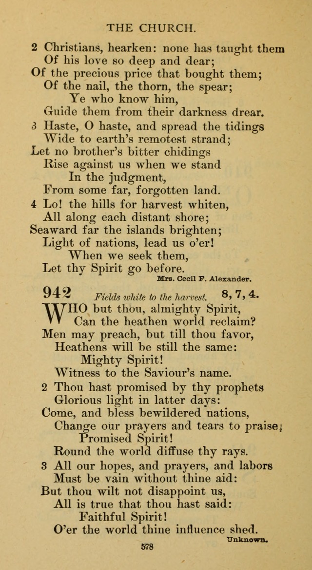 Hymnal of the Methodist Episcopal Church page 578