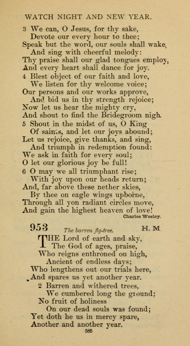 Hymnal of the Methodist Episcopal Church page 585