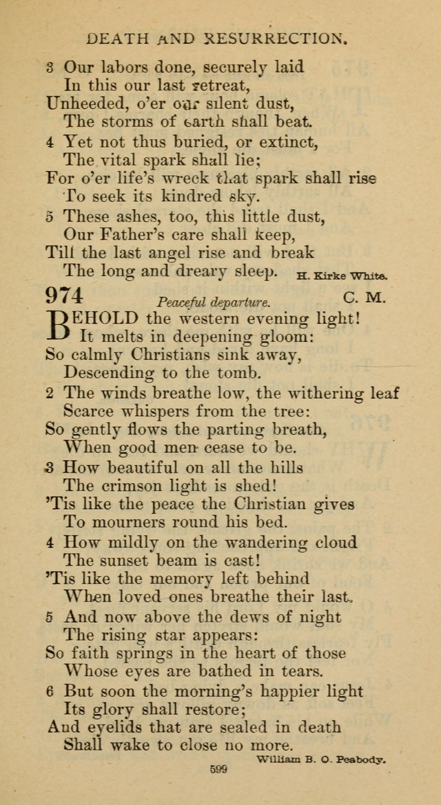 Hymnal of the Methodist Episcopal Church page 599