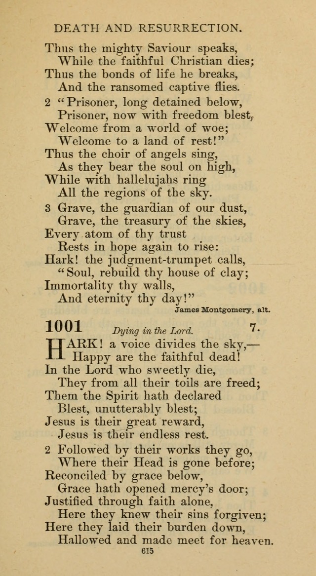Hymnal of the Methodist Episcopal Church page 615