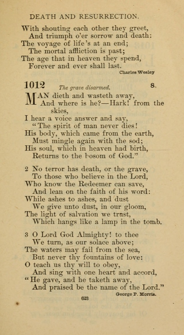 Hymnal of the Methodist Episcopal Church page 623