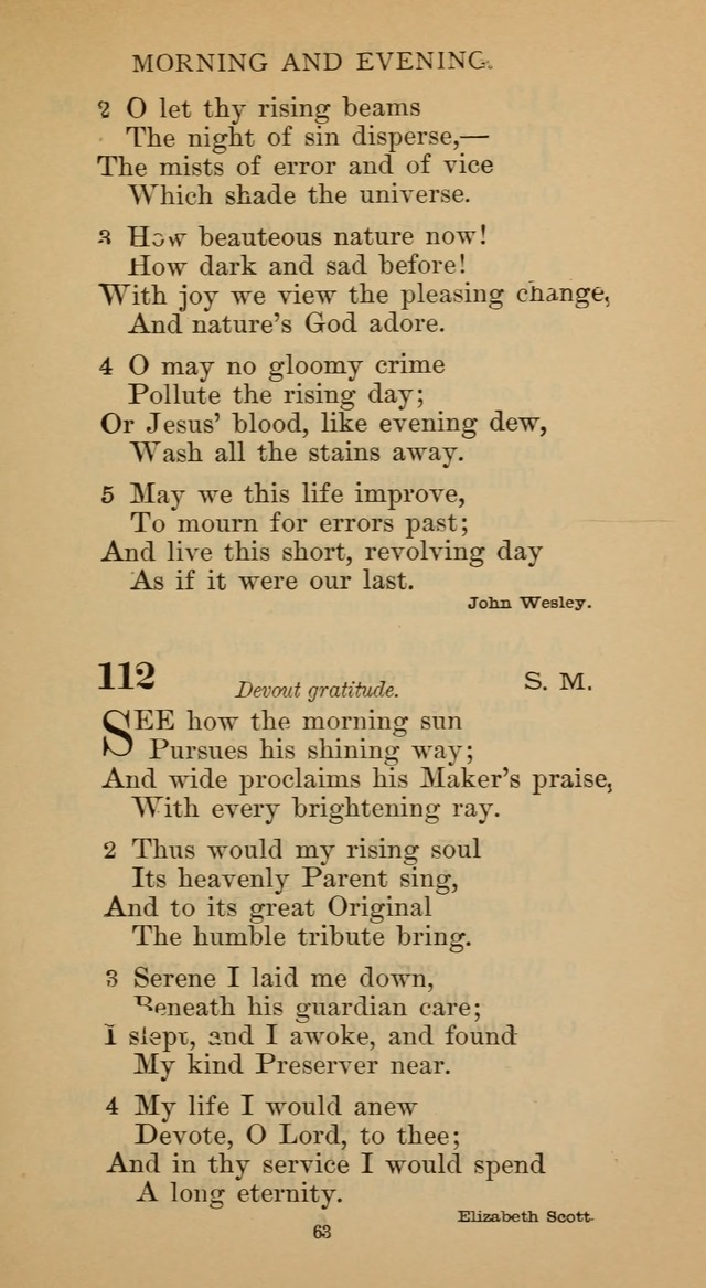 Hymnal of the Methodist Episcopal Church page 63