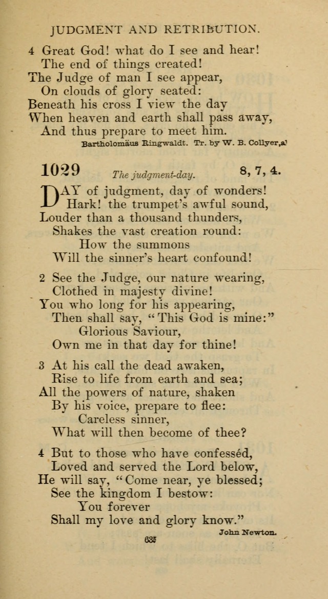 Hymnal of the Methodist Episcopal Church page 635